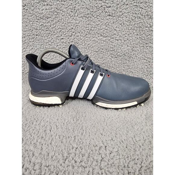 Adidas Tour 360 Boost Size 9 Golf Shoes EVN791001 Grey/White Soft Spike - Picture 3 of 10